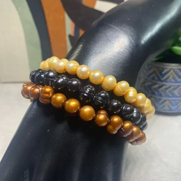 Honora Set of 3 Cultured Pearl Bracelets - Picture 2 of 6